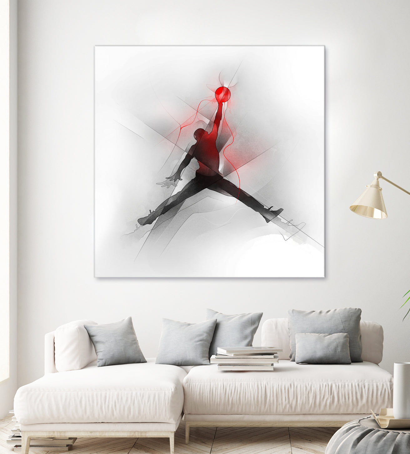 Jumpman Illustration by Francesco Scura on GIANT ART - red digital painting