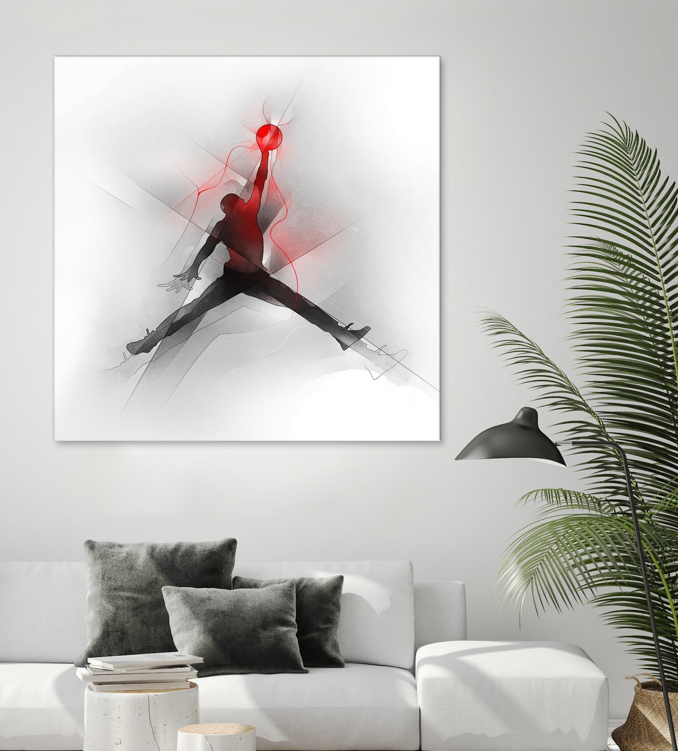 Jumpman Illustration by Francesco Scura on GIANT ART - red digital painting