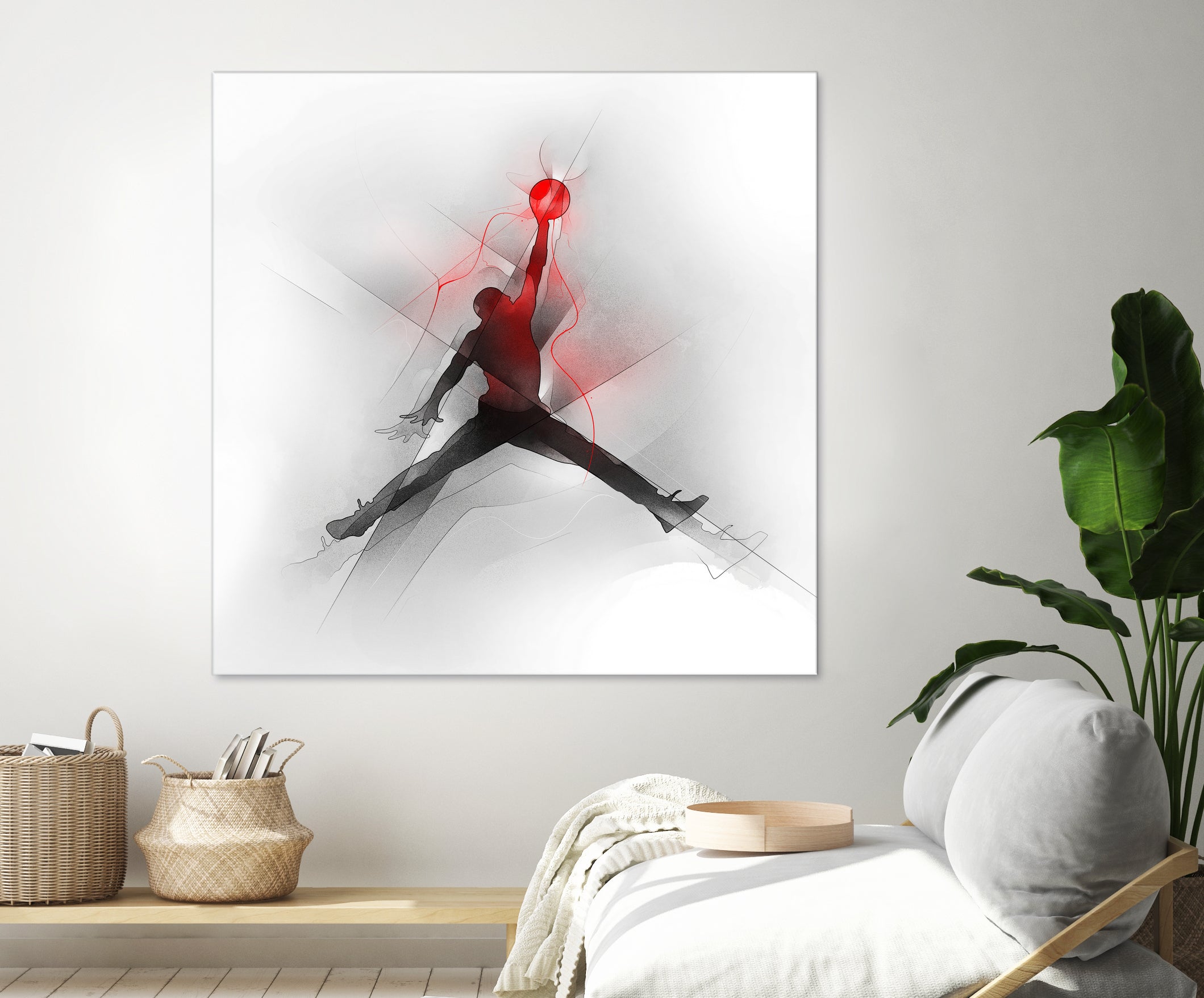 Jumpman Illustration by Francesco Scura on GIANT ART - red digital painting