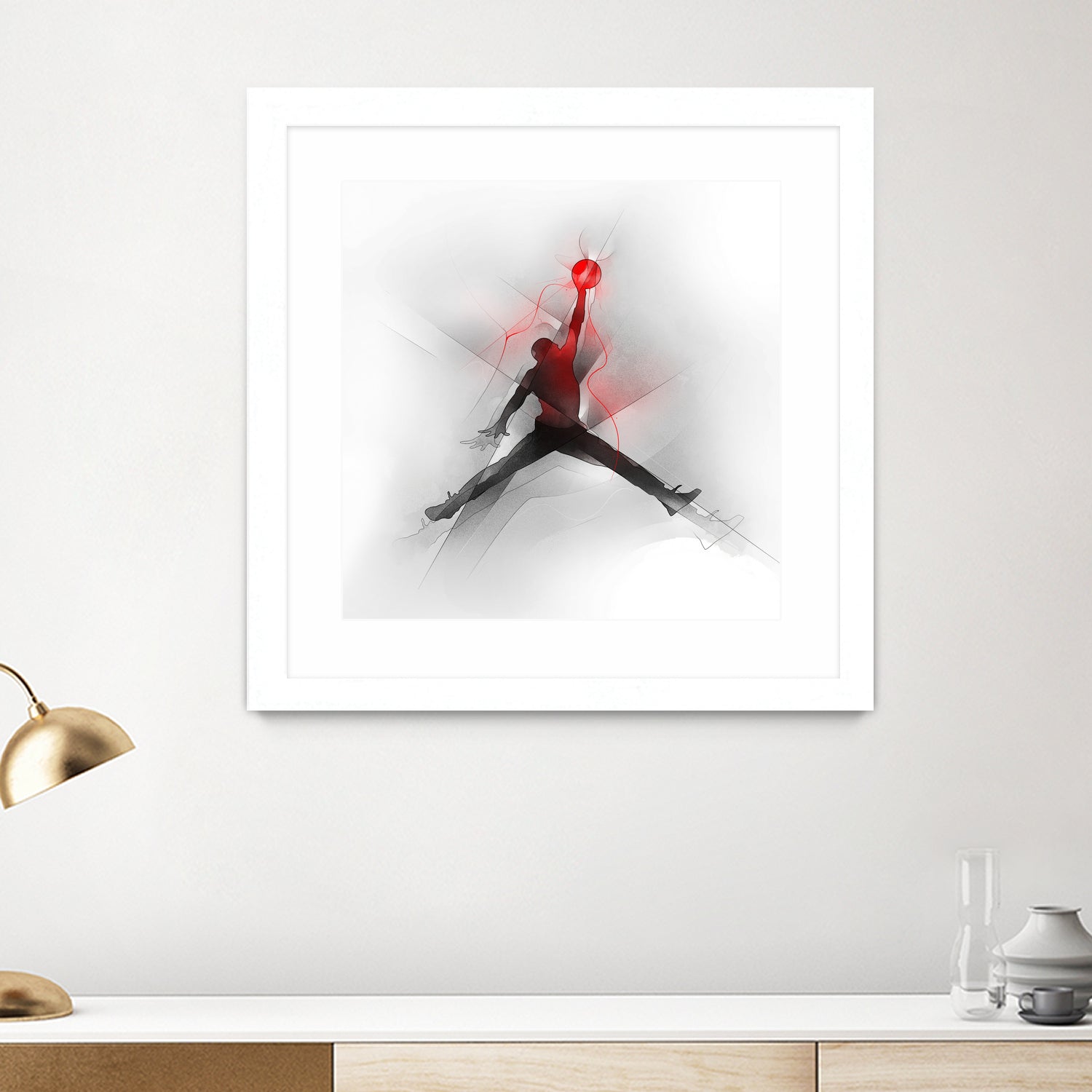 Jumpman Illustration by Francesco Scura on GIANT ART - red digital painting