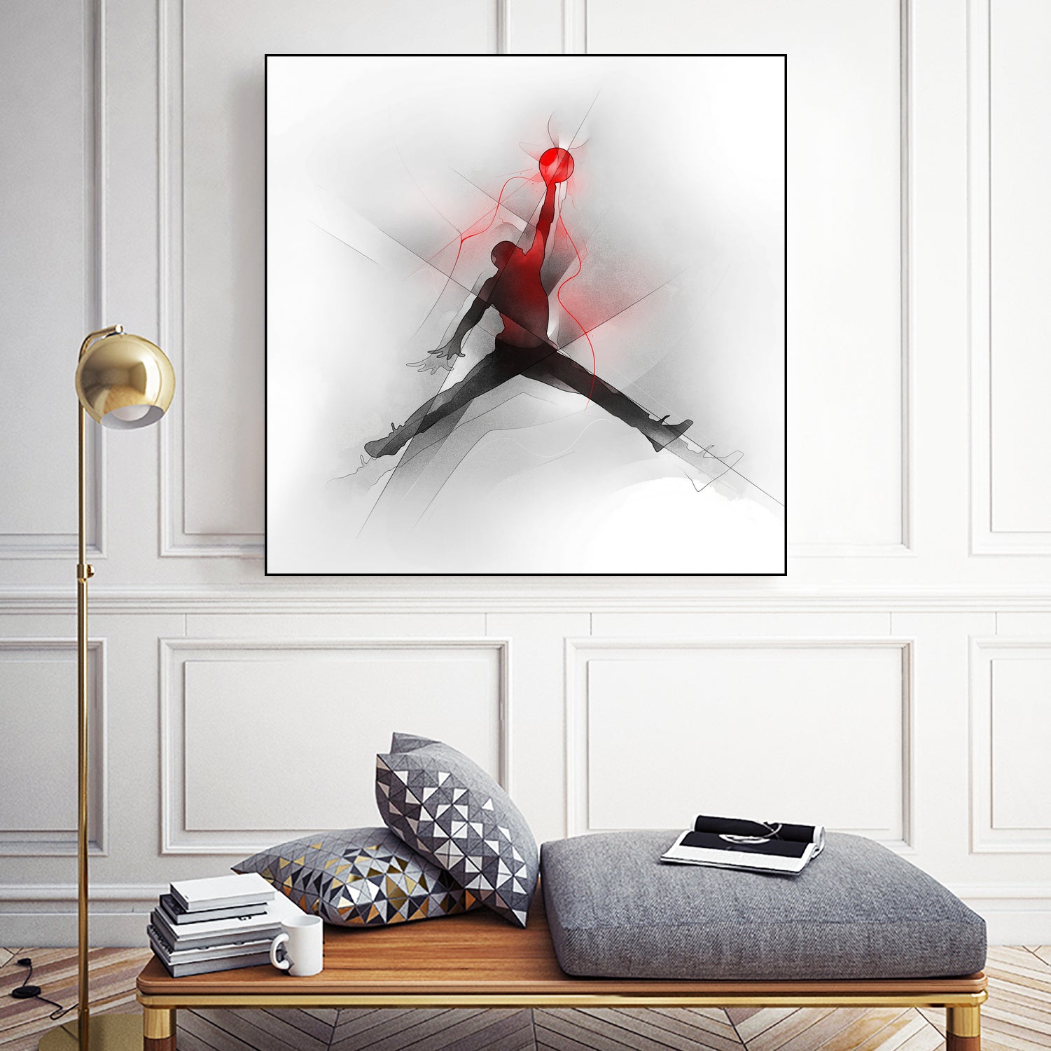 Jumpman Illustration by Francesco Scura on GIANT ART - red digital painting