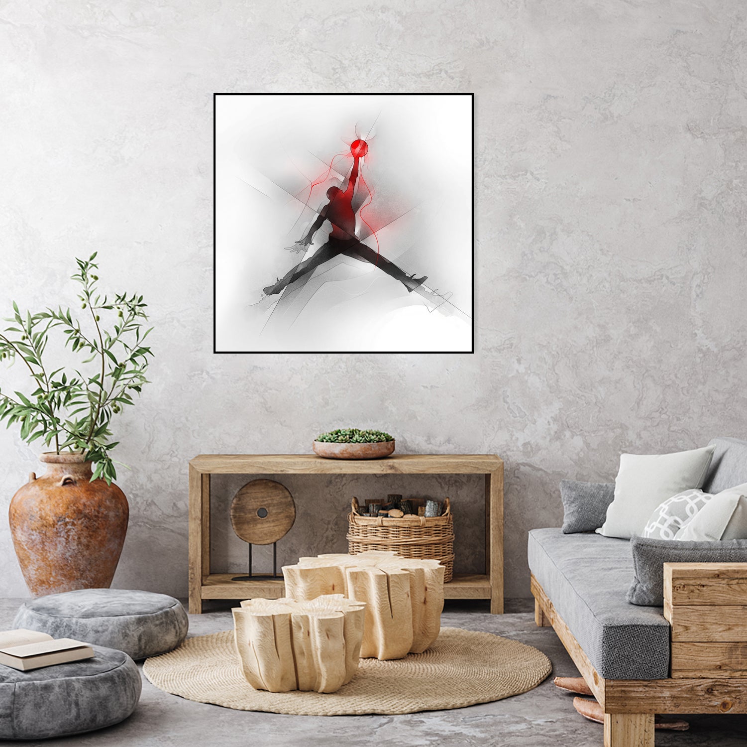 Jumpman Illustration by Francesco Scura on GIANT ART - red digital painting