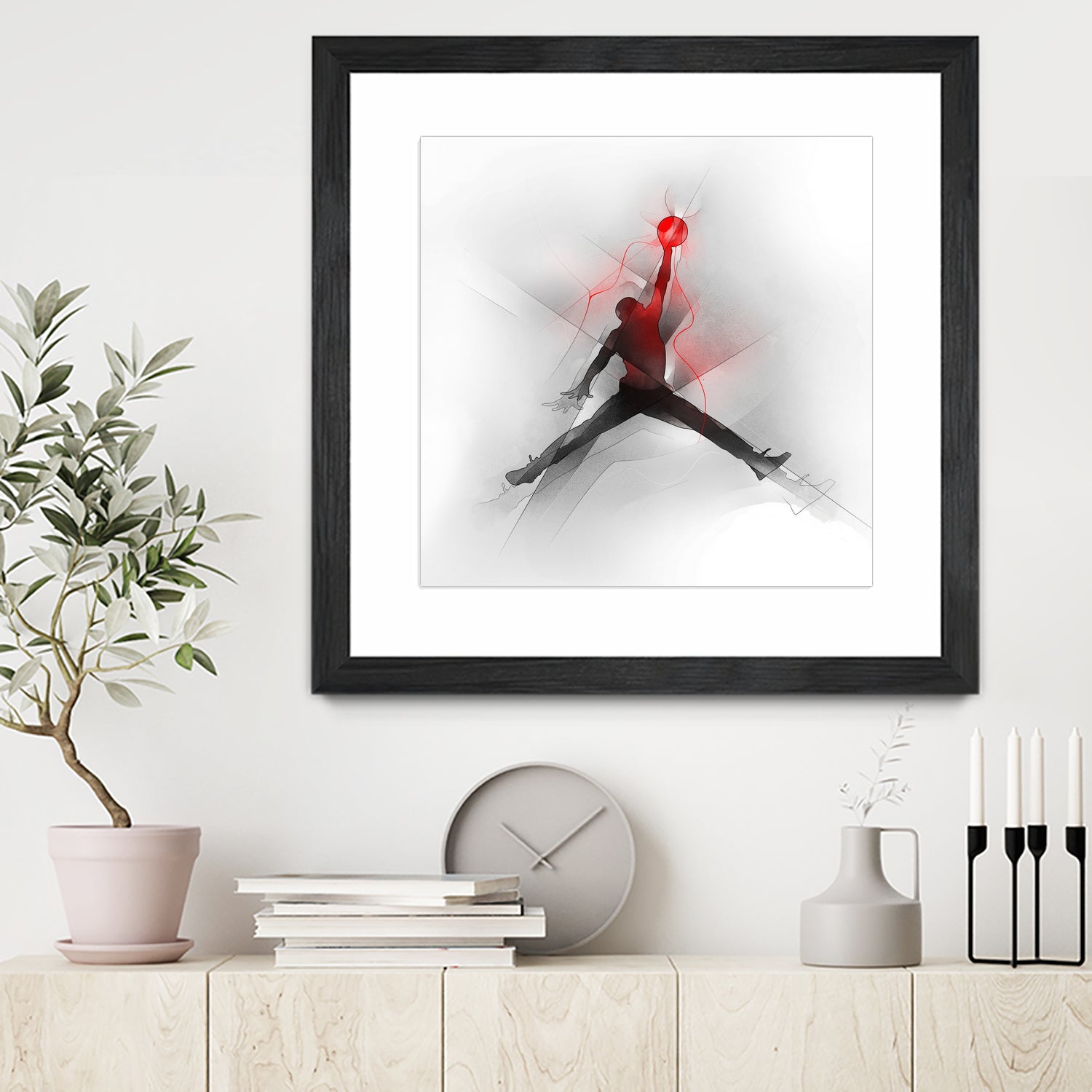 Jumpman Illustration by Francesco Scura on GIANT ART - red digital painting