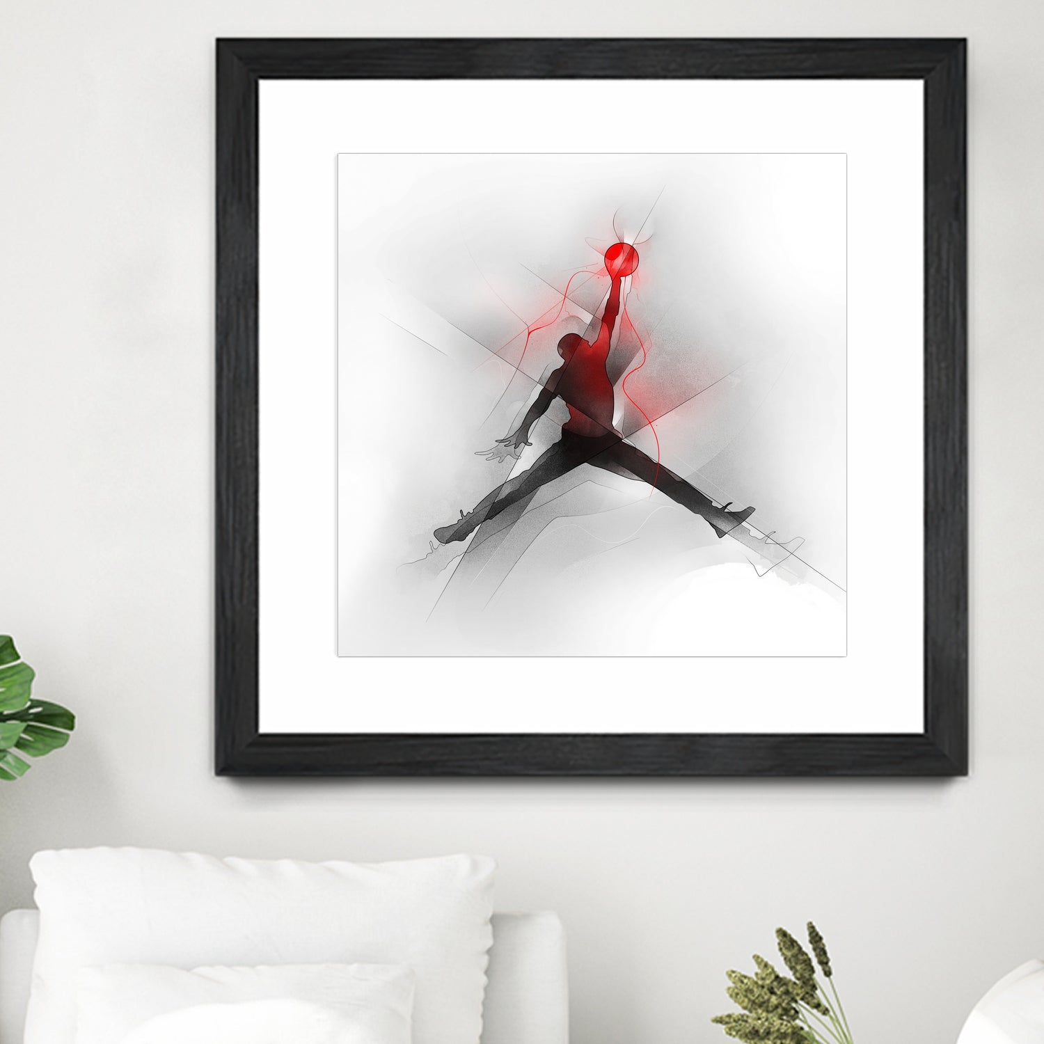 Jumpman Illustration by Francesco Scura on GIANT ART - red digital painting