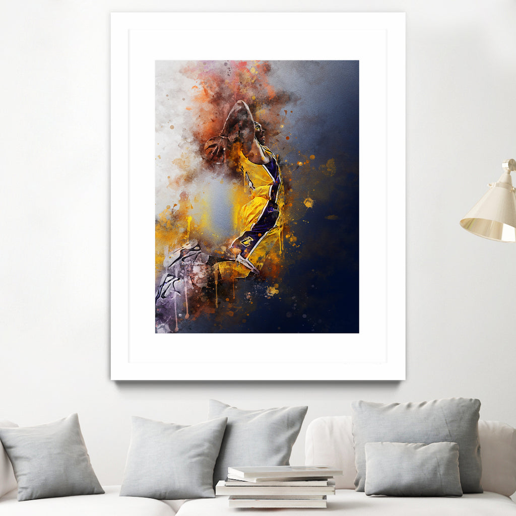 Kobe Bryant by Muhammad Irsan on GIANT ART - white digital painting