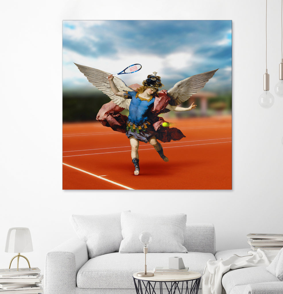 The Tennis Player by José Luis Guerrero on GIANT ART - blue photo manipulation