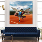 The Tennis Player by José Luis Guerrero on GIANT ART - blue photo manipulation