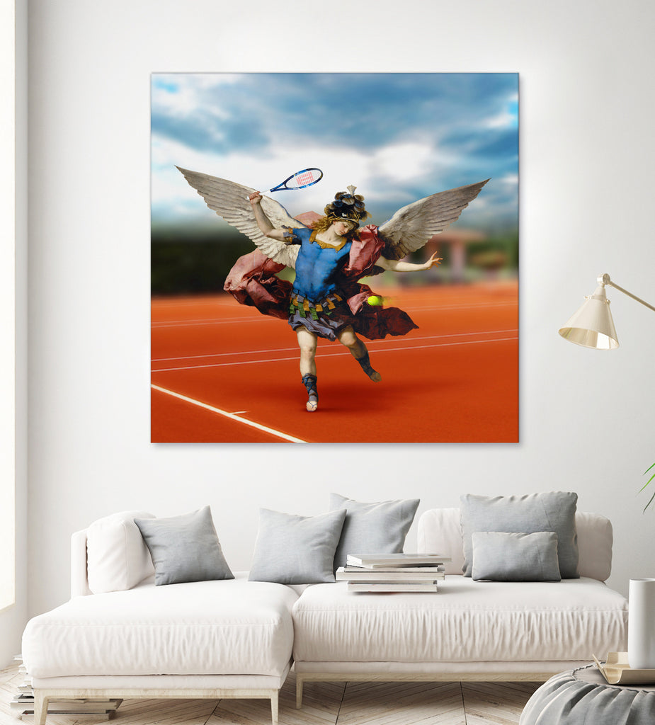 The Tennis Player by José Luis Guerrero on GIANT ART - blue photo manipulation