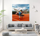 The Tennis Player by José Luis Guerrero on GIANT ART - blue photo manipulation