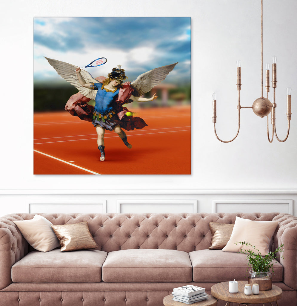 The Tennis Player by José Luis Guerrero on GIANT ART - blue photo manipulation