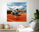 The Tennis Player by José Luis Guerrero on GIANT ART - blue photo manipulation