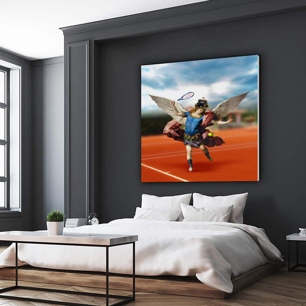 The Tennis Player by José Luis Guerrero on GIANT ART - blue photo manipulation