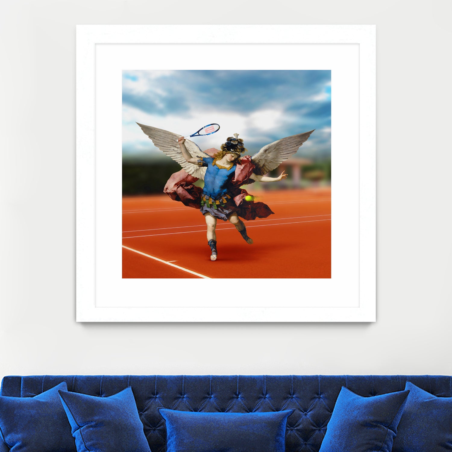 The Tennis Player by José Luis Guerrero on GIANT ART - blue photo manipulation