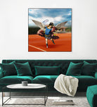 The Tennis Player by José Luis Guerrero on GIANT ART - blue photo manipulation