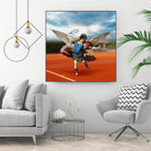 The Tennis Player by José Luis Guerrero on GIANT ART - blue photo manipulation