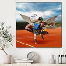 The Tennis Player by José Luis Guerrero on GIANT ART - blue photo manipulation