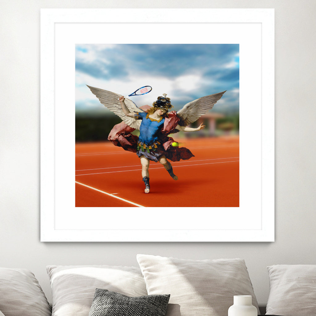 The Tennis Player by José Luis Guerrero on GIANT ART - blue photo manipulation