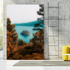 Beautiful island view at Emerald Bay Lake Tahoe California by sutee monchitnukul on GIANT ART - blue photo manipulation