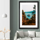 Beautiful island view at Emerald Bay Lake Tahoe California by sutee monchitnukul on GIANT ART - blue photo manipulation