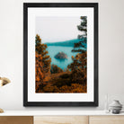 Beautiful island view at Emerald Bay Lake Tahoe California by sutee monchitnukul on GIANT ART - blue photo manipulation