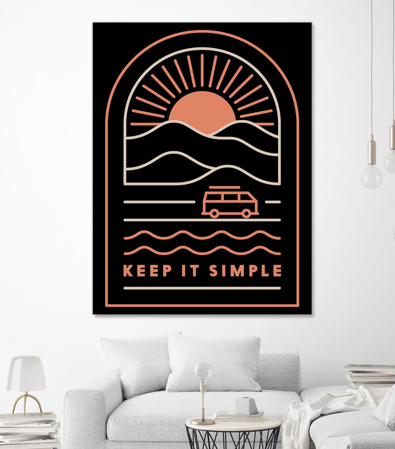 Keep It Simple by Rick Crane on GIANT ART - blue typography