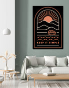 Keep It Simple by Rick Crane on GIANT ART - blue typography