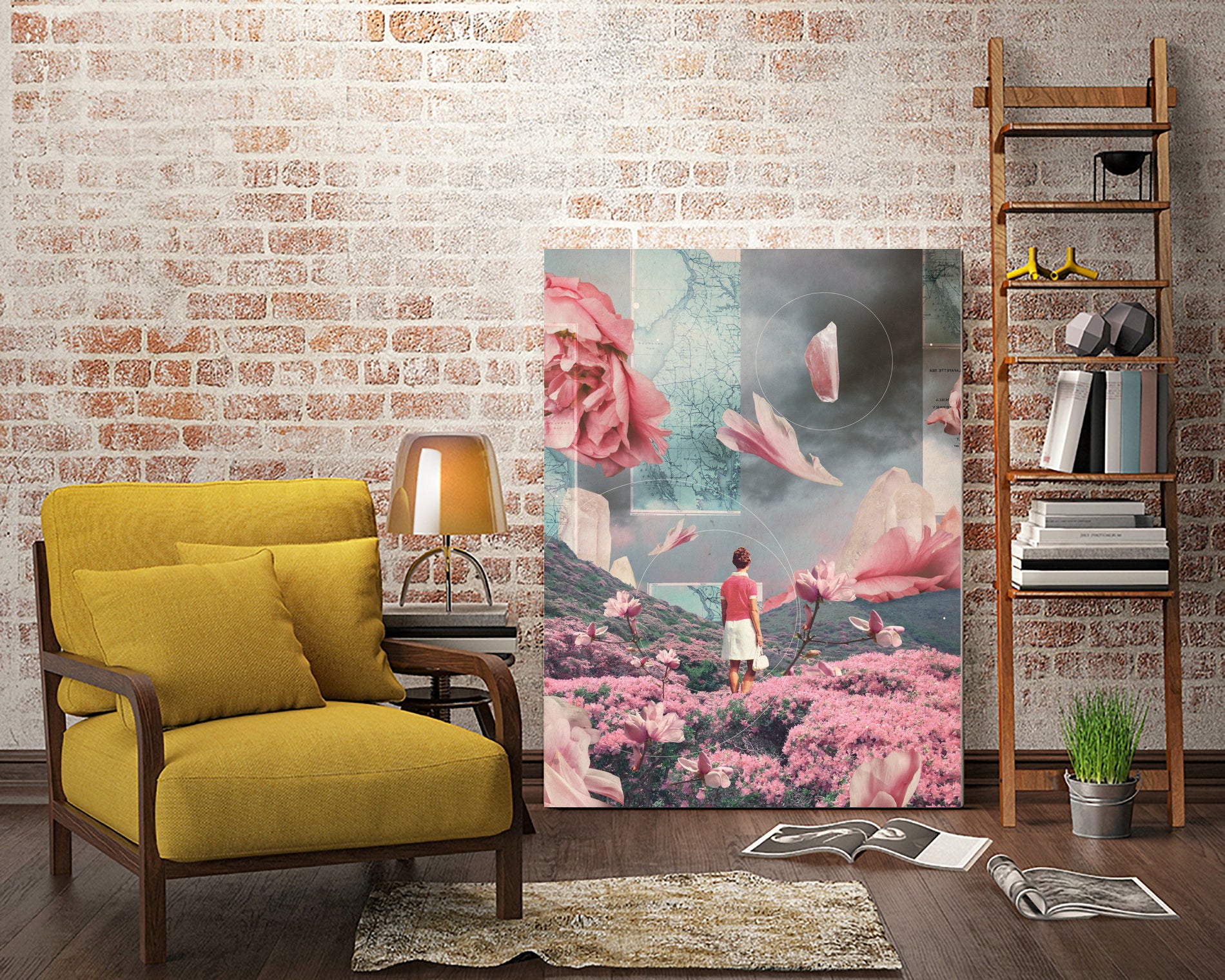 Trying to accept the Distance by Frank Moth on GIANT ART - pink digital painting