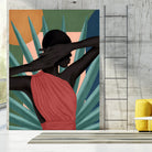 Pretty Misterious Woman by Mrs. Green on GIANT ART - green digital painting