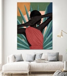 Pretty Misterious Woman by Mrs. Green on GIANT ART - green digital painting