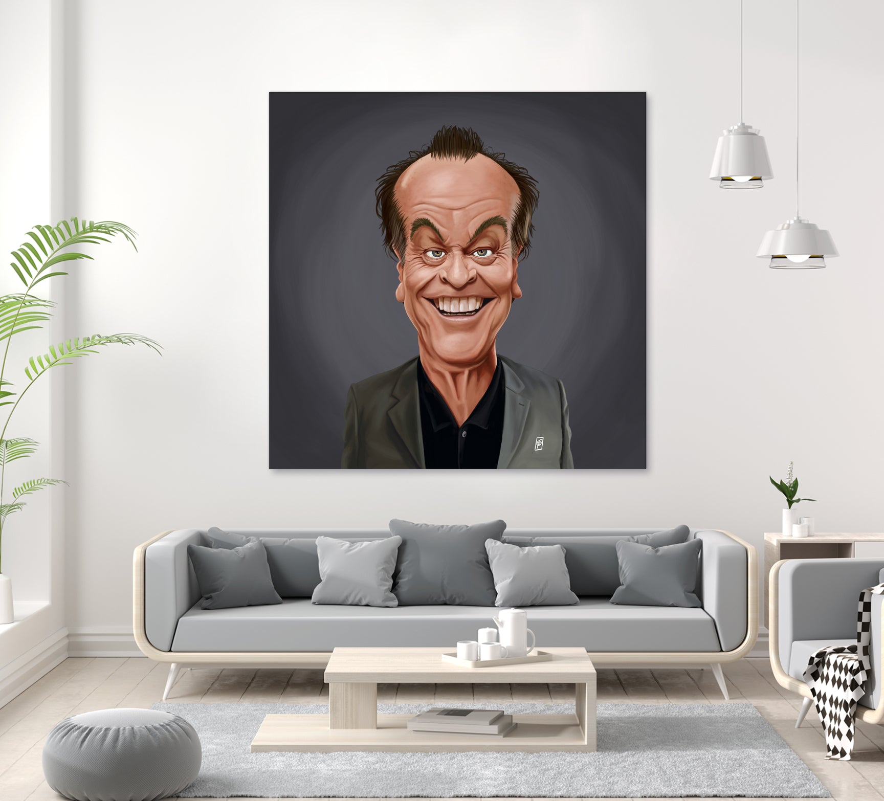 Jack Nicholson by Rob Snow on GIANT ART - brown digital painting