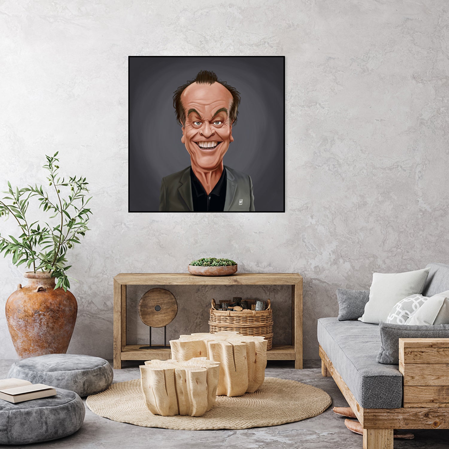 Jack Nicholson by Rob Snow on GIANT ART - brown digital painting