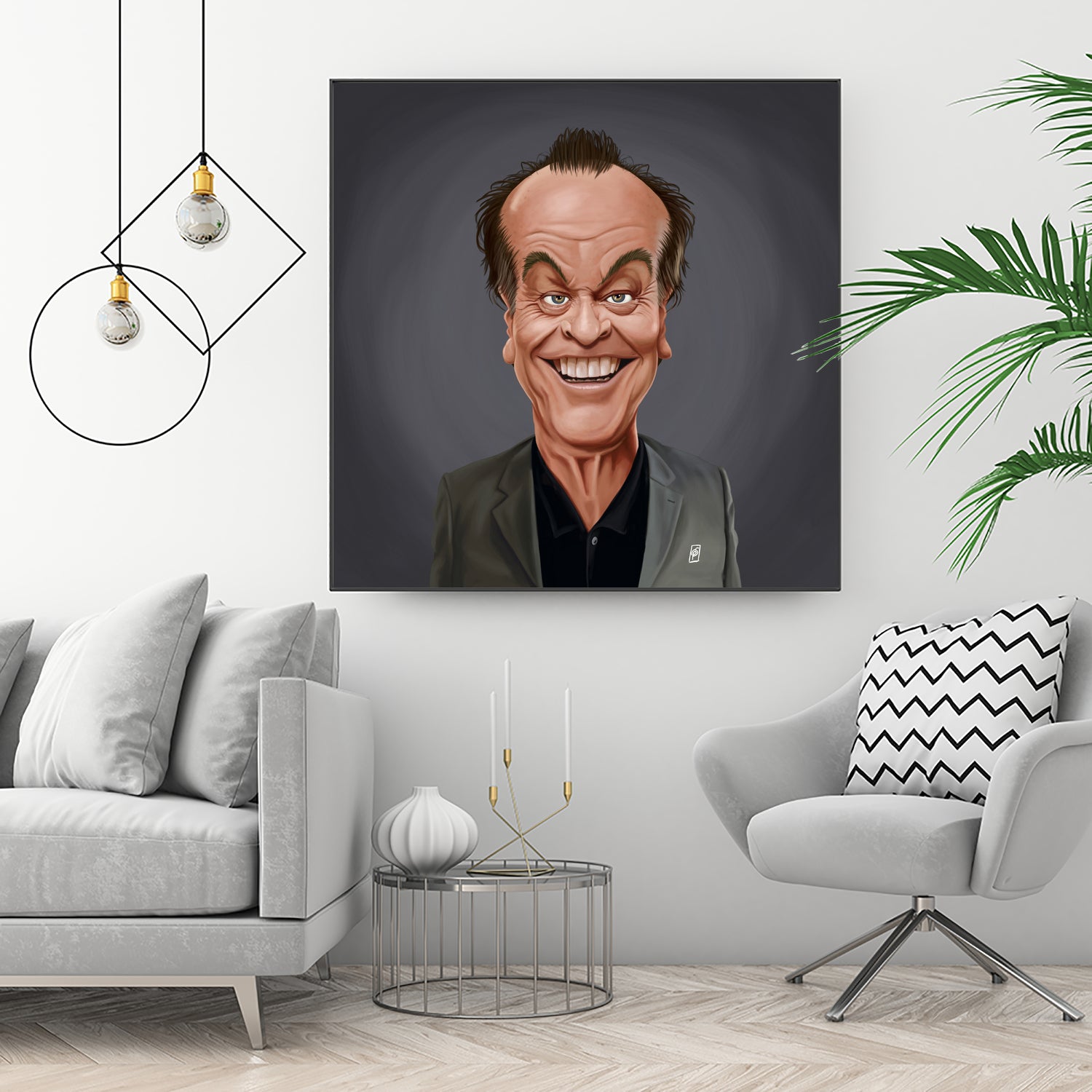 Jack Nicholson by Rob Snow on GIANT ART - brown digital painting