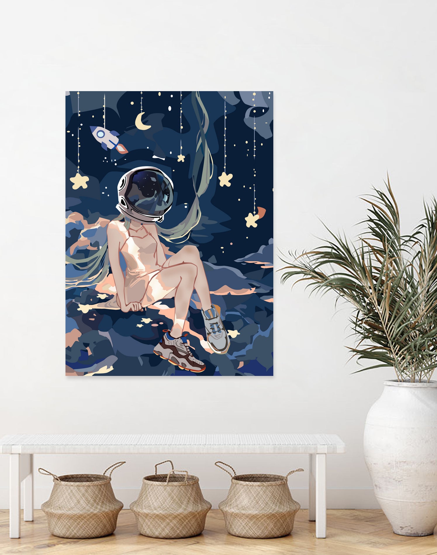 Astronaut Miku by rudy hermawan on GIANT ART - blue character design