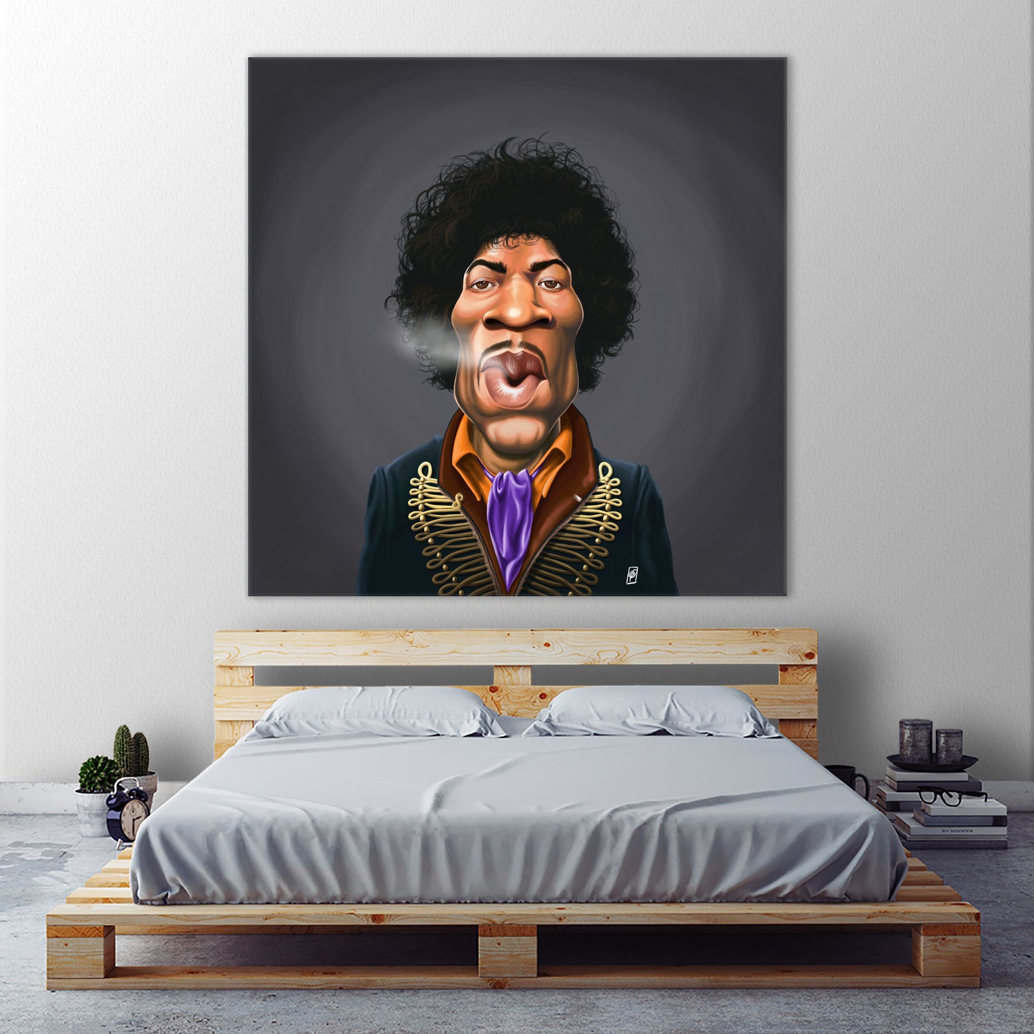 Jimi Hendrix by Rob Snow on GIANT ART - brown digital painting