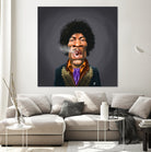 Jimi Hendrix by Rob Snow on GIANT ART - brown digital painting