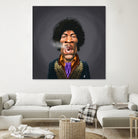 Jimi Hendrix by Rob Snow on GIANT ART - brown digital painting