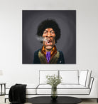 Jimi Hendrix by Rob Snow on GIANT ART - brown digital painting