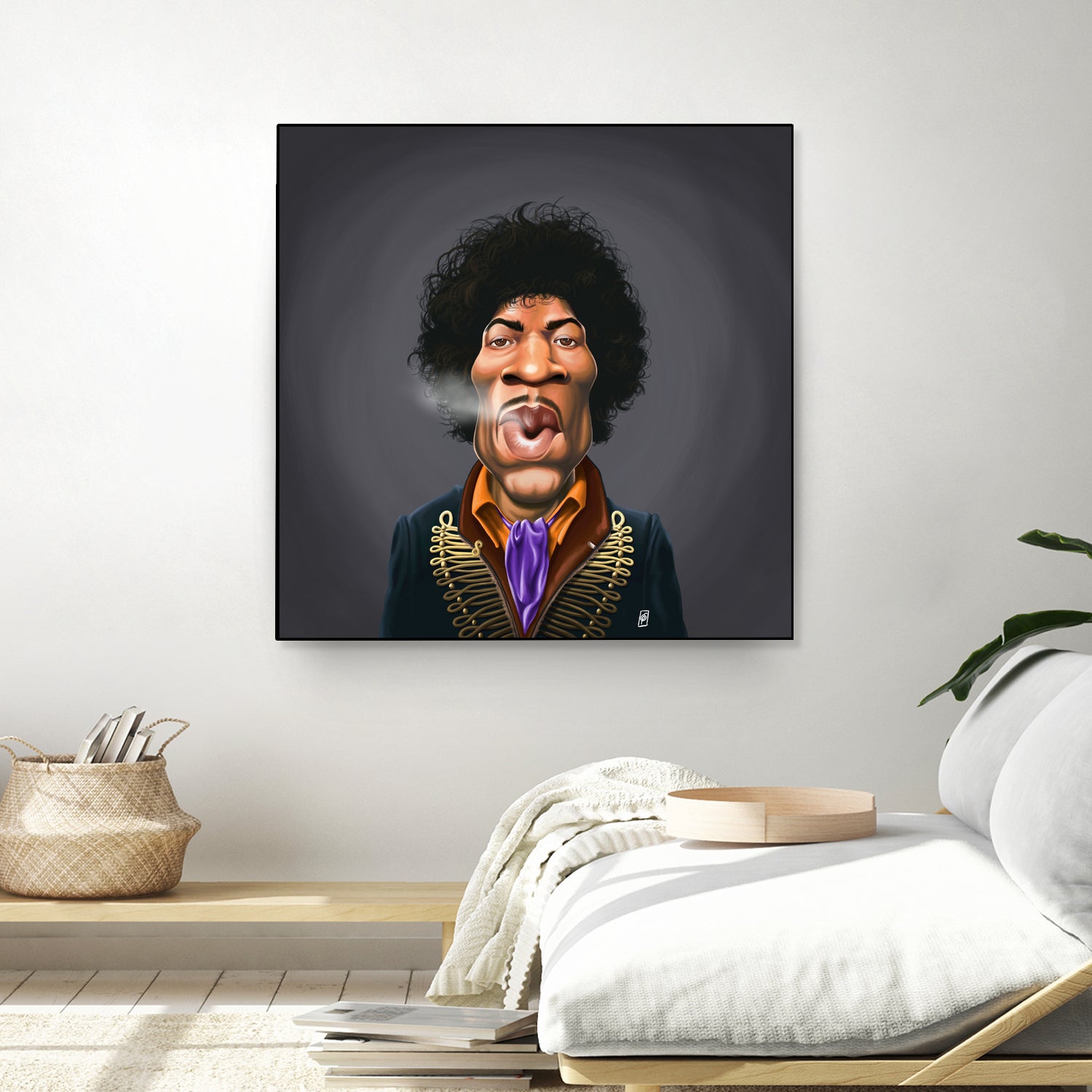 Jimi Hendrix by Rob Snow on GIANT ART - brown digital painting