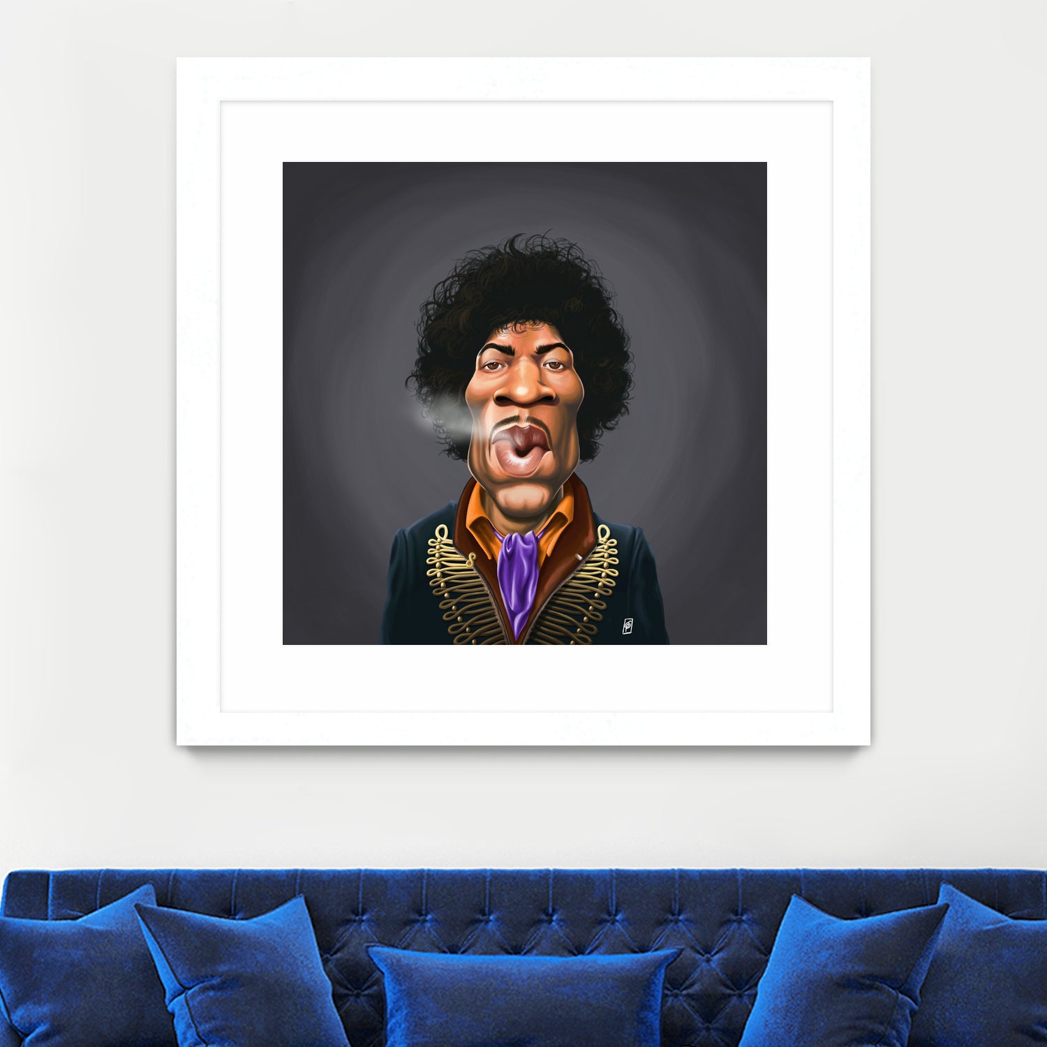 Jimi Hendrix by Rob Snow on GIANT ART - brown digital painting