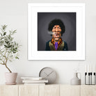 Jimi Hendrix by Rob Snow on GIANT ART - brown digital painting