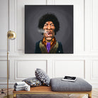 Jimi Hendrix by Rob Snow on GIANT ART - brown digital painting