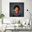 Jimi Hendrix by Rob Snow on GIANT ART - brown digital painting