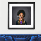 Jimi Hendrix by Rob Snow on GIANT ART - brown digital painting