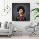 Jimi Hendrix by Rob Snow on GIANT ART - brown digital painting