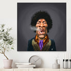 Jimi Hendrix by Rob Snow on GIANT ART - brown digital painting