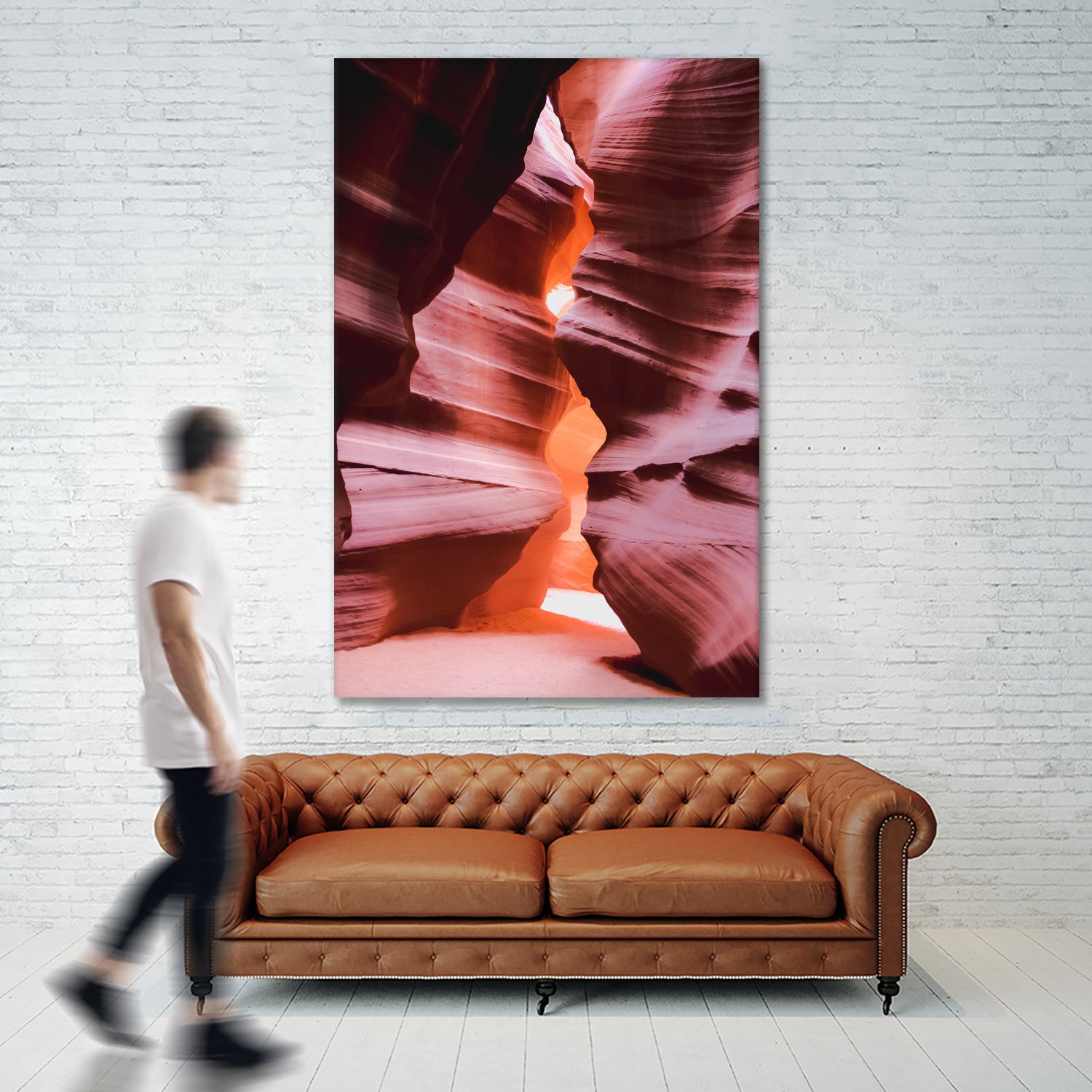 Cave in the desert at Antelope Canyon Arizona USA by sutee monchitnukul on GIANT ART - orange photo manipulation