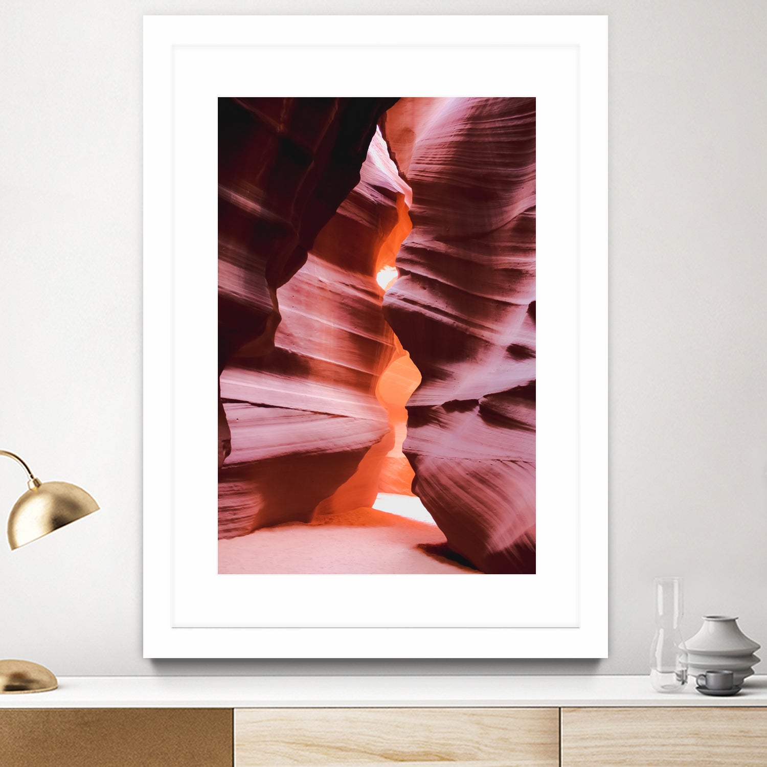 Cave in the desert at Antelope Canyon Arizona USA by sutee monchitnukul on GIANT ART - orange photo manipulation