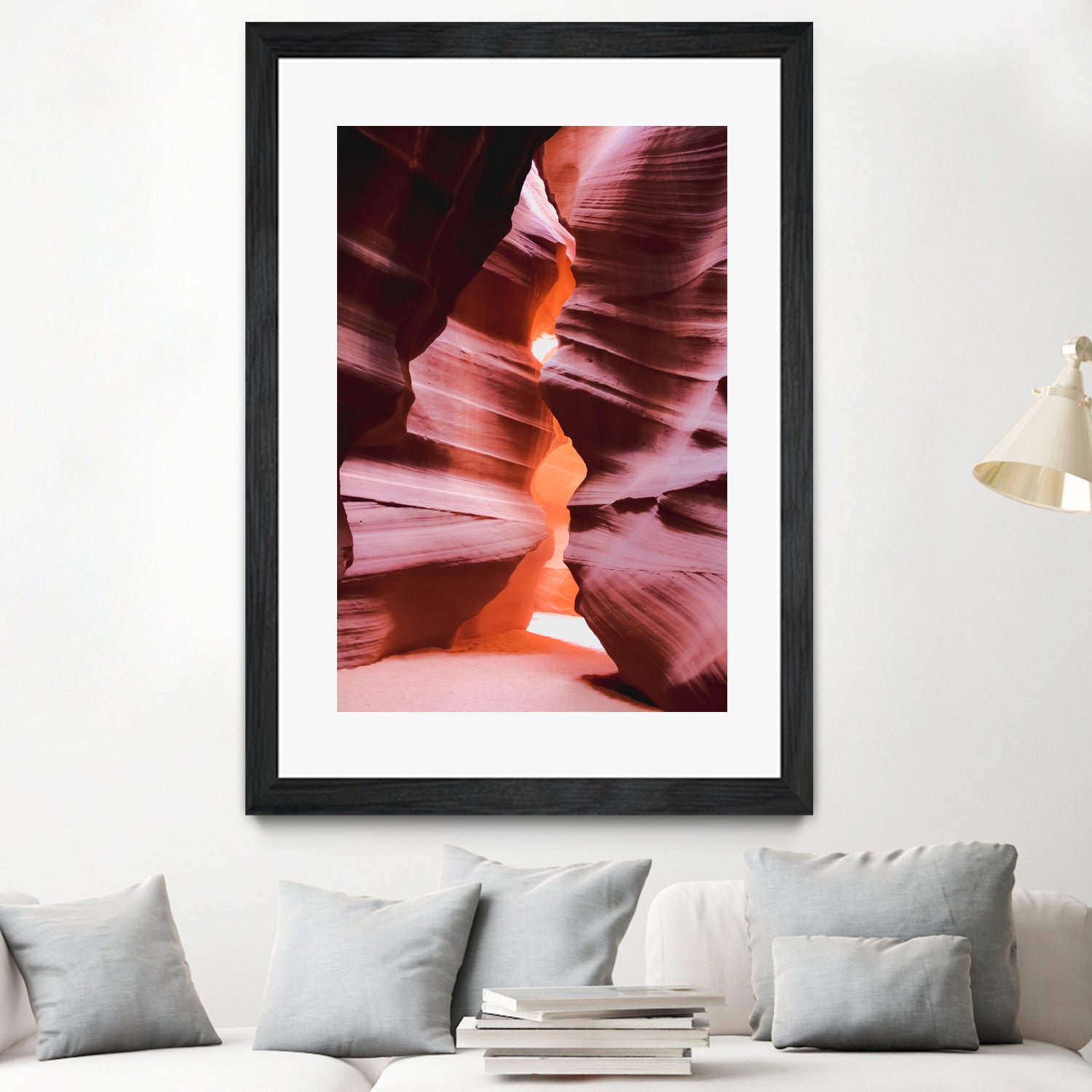 Cave in the desert at Antelope Canyon Arizona USA by sutee monchitnukul on GIANT ART - orange photo manipulation