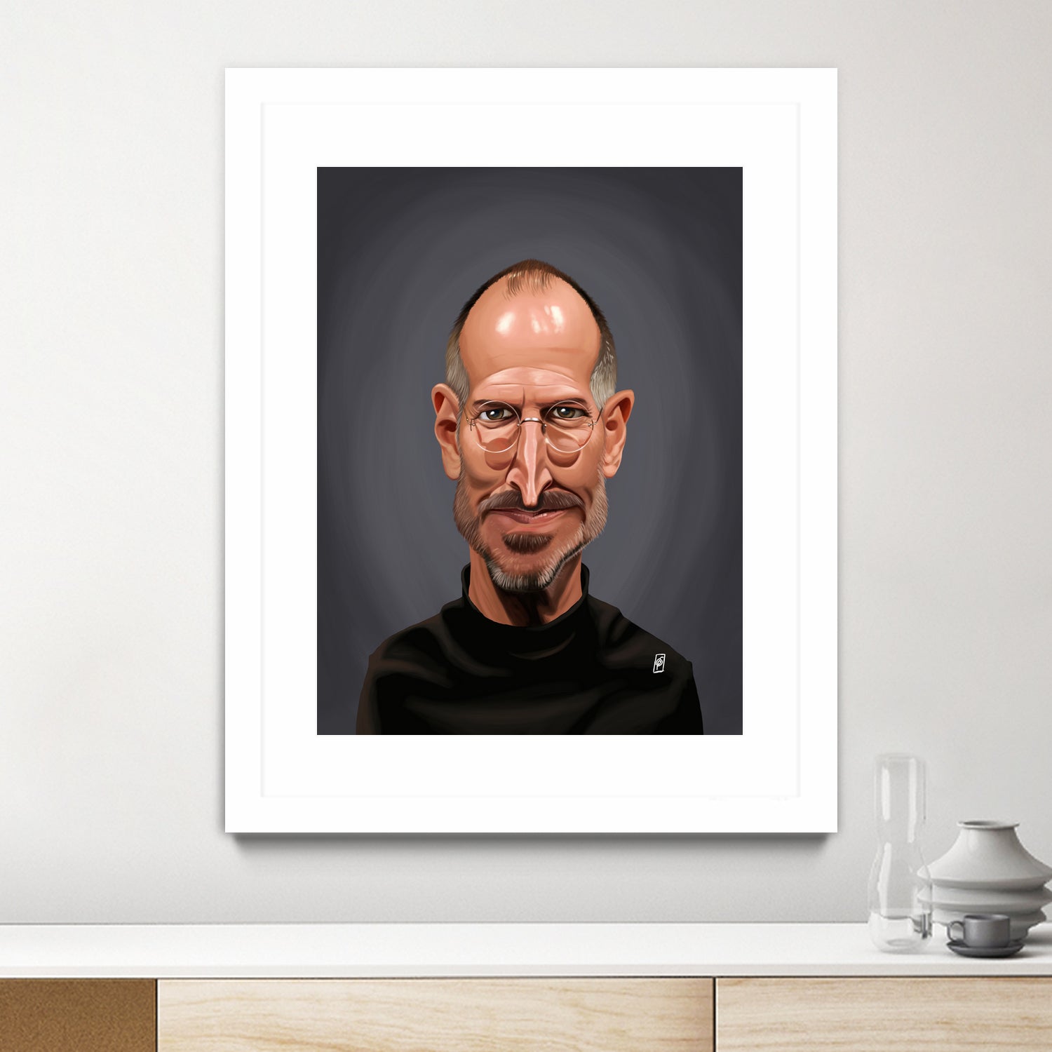 Steve Jobs by Rob Snow on GIANT ART - black digital painting