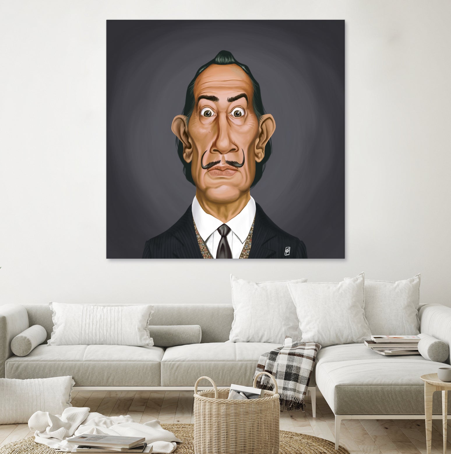 Salvador Dali by Rob Snow on GIANT ART - gray digital painting